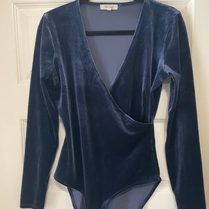 Madewell Velvet Bodysuit